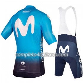 Completo Maglia + Pantaloncino con bretelle 2018 Movistar Team N001